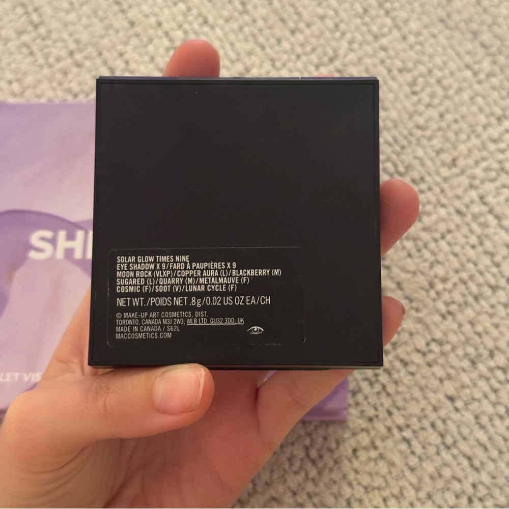 MAC solar glow times nine mini eye shadow palette and sheglam violet palette - Picture 7 of 7